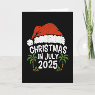 Santa-Hut-Weihnachten im Juli 2025 Familienurlaub Karte