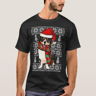 Santa Hut Xmas Strickjacke Welsh Corgi hässliches T-Shirt
