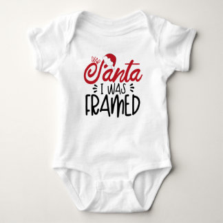 Santa I war Gerahmt Baby Strampler