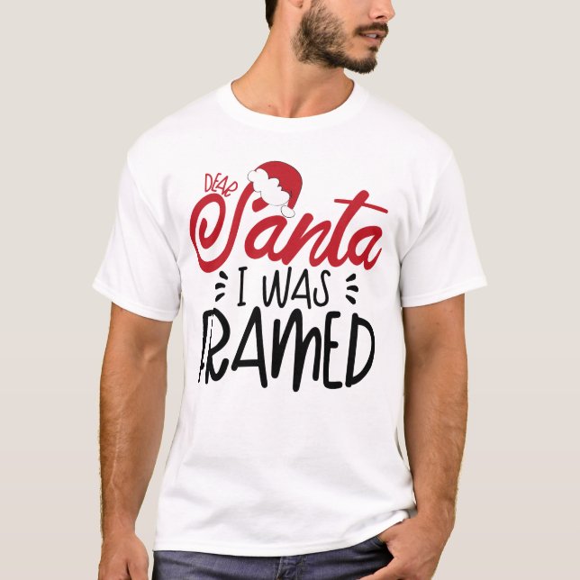 Santa I war Gerahmt T-Shirt (Vorderseite)