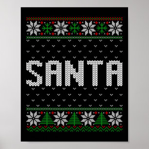 Santa Ich bin so gut Santa Came zweimal Paare Ugly Poster