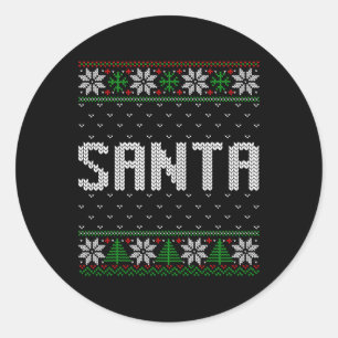 Santa Ich bin so gut Santa Came zweimal Paare Ugly Runder Aufkleber