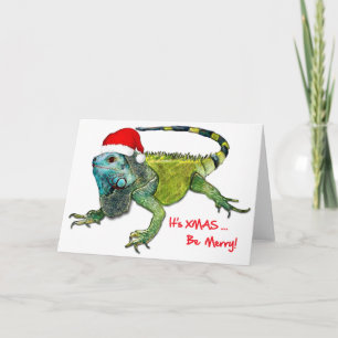 Santa Iguana Feiertagskarte