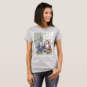 Santa im Gefängnis Frauen grau lebendiges T-Shirt