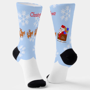 Santa im Schlitten-Design Weihnachten Socken