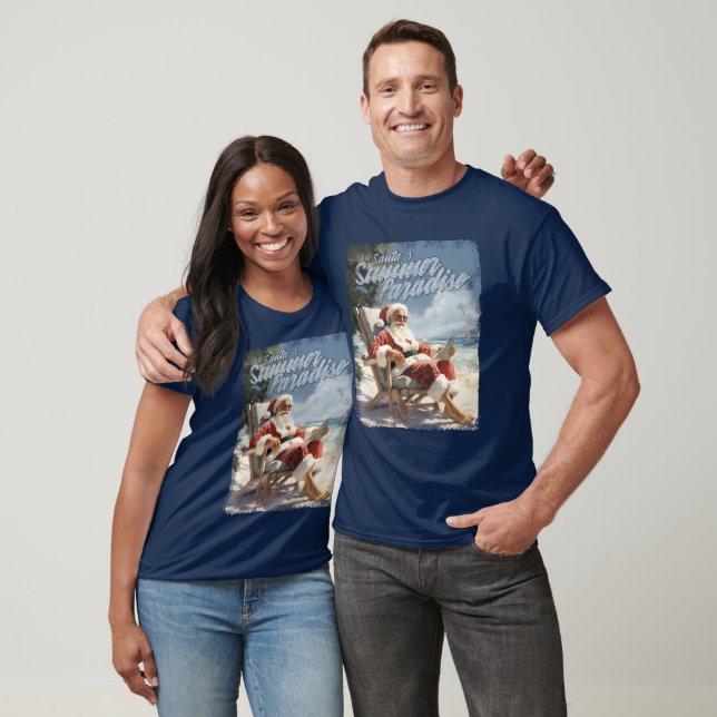 Santa im Sommerparadies T-Shirt (Unisex)