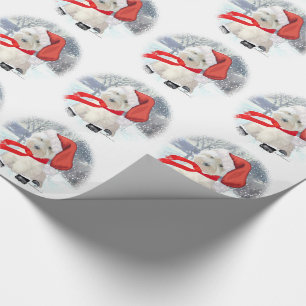 Santa im Stiefel Geschenkpapier