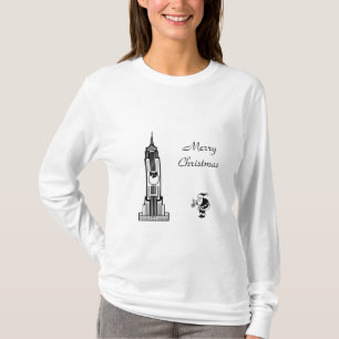 Santa im Vintage-Stil New York City Weihnachten T-Shirt