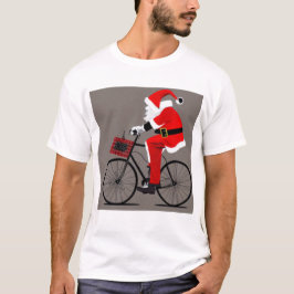 Santa in a Bike T-Shirt