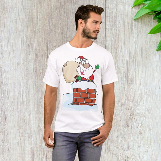 Santa in a Chimney Festivals T - Shirt (Von Creator hochgeladen)