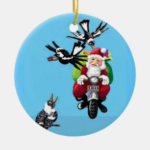 Santa in Australien Keramik Ornament