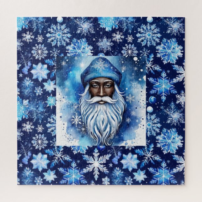 Santa in Blue Puzzle (Vertikal)