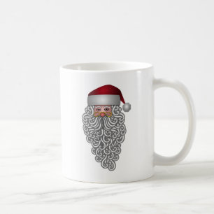 Santa in Curly Bard Weihnachten Tasse