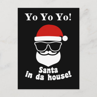 Santa In Da House Feiertagspostkarte