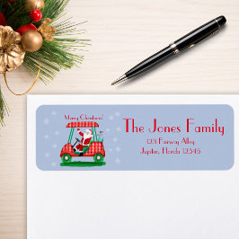 Santa in Golf Cart Frohe Weihnachten!