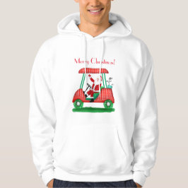 Santa in Golf Cart Frohe Weihnachten T - Shirt