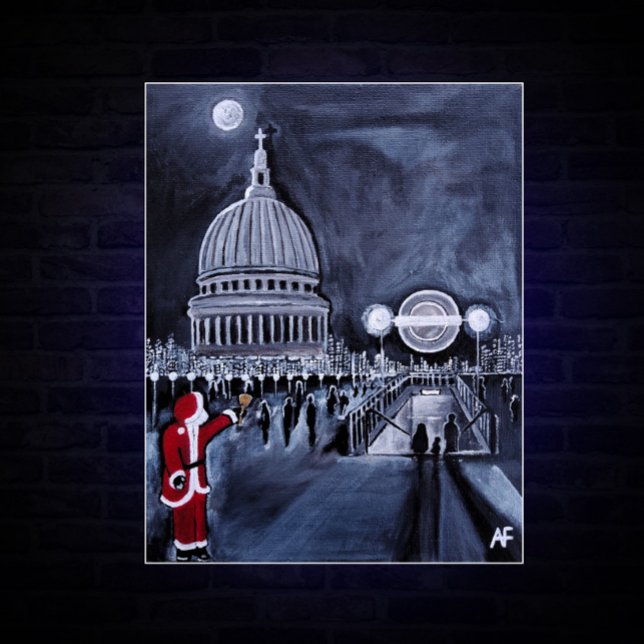 Santa in London Gemälde von Alfred Fox Leinwanddruck (Von Creator hochgeladen)