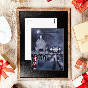 Santa in London Gemälde von Alfred Fox Postkarte