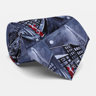 Santa in Paris Malerei von Alfred Fox Krawatte