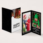 Santa in Paris, Weihnachtskarte für das Foto Visitenkarten<br><div class="desc">Santa in Paris,  Foto Weihnachtskarten der Familie vom Business Card Store. Diese Karten sind eine clevere und preiswertere Alternative zu Ihren normalen Weihnachtskarten,  weil sie viel kleiner und ohne Umschläge sind. Überreichen Sie sie einfach an Ihre Familie und Freunde in dieser Ferienzeit.</div>