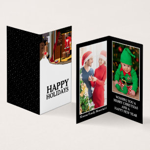 Santa in Paris, Weihnachtskarte für das Foto Visitenkarten