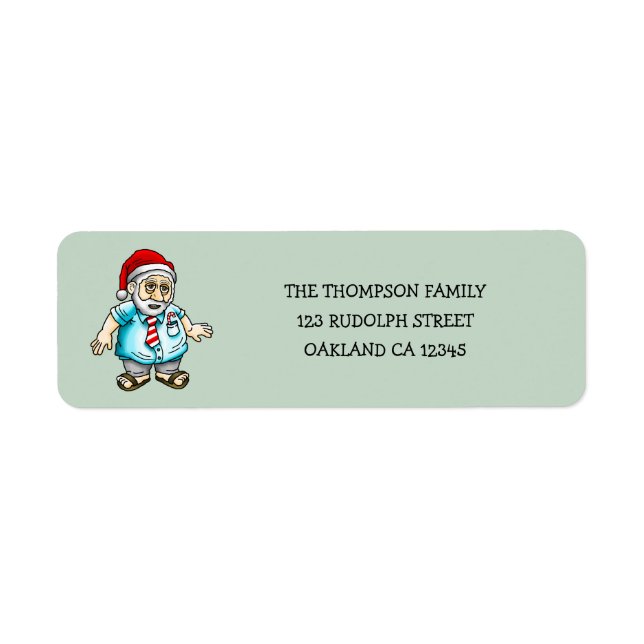 Santa in Sandals Rücksendeadresse (Vorne)