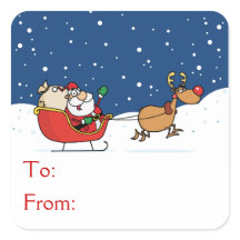 Santa in seinem Schlitten