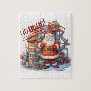 Santa in seiner Spielzeugfabrik Puzzle