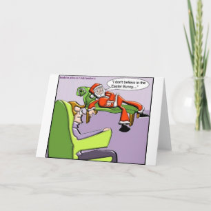 Santa in Therapie Lustige Weihnachtsgeschenke & T- Feiertagskarte