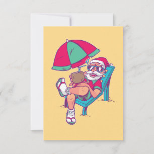 SANTA IN VACATION CHRISTMAS IM JULI  DANKESKARTE
