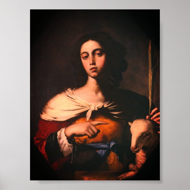 Santa Inés (von Guarino, 1650) Poster (Vorne)