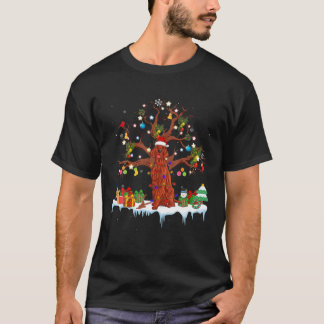 Santa Irish Setter Dog Tragen Weihnachtsbaum T-Shirt