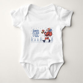 Santa is coming to the town baby strampler