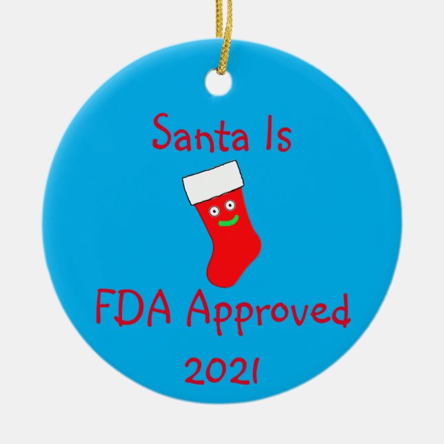 Santa is FDA Genehmigte Keramik Ornament (Vorne)