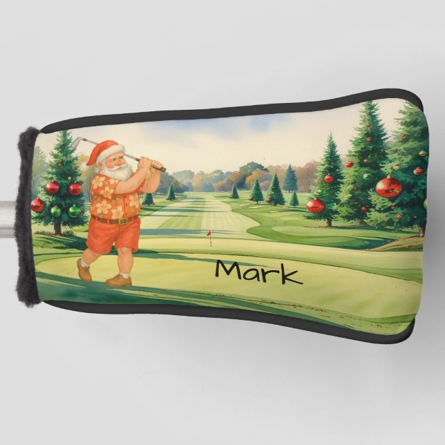 Santa is golfing Hawaii Shirt Golf Headcover (Vorderseite)