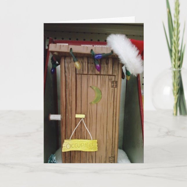 "SANTA IST AUS DEM HAUS" FEIERTAGSKARTE (Vorderseite)