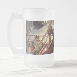 Santa ist ein Pirat Mattglas Bierglas