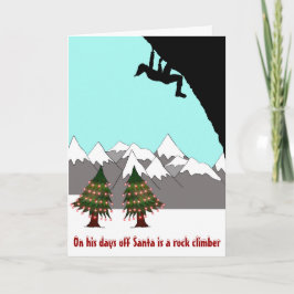 Santa ist eine Weihnachtskarte für Kletterer Feiertagskarte
