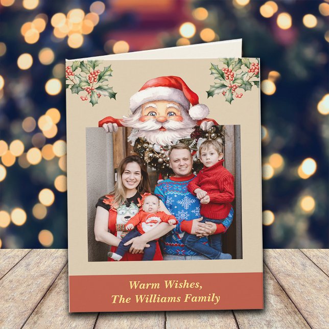 Santa ist hier Foto der Familie Karte (Von Creator hochgeladen)