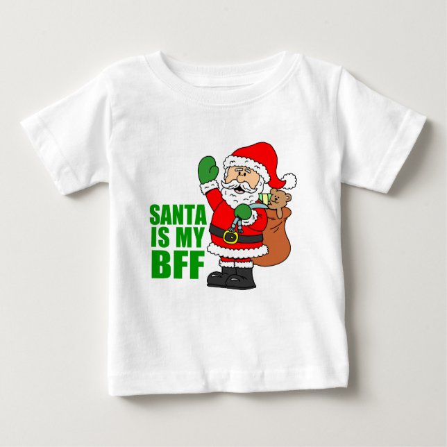 Santa ist meine BESTE FREUNDIN Baby T-shirt (Vorderseite)