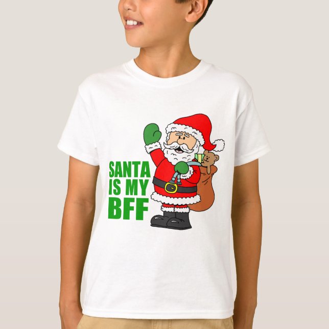 Santa ist meine BESTE FREUNDIN T-Shirt (Vorderseite)