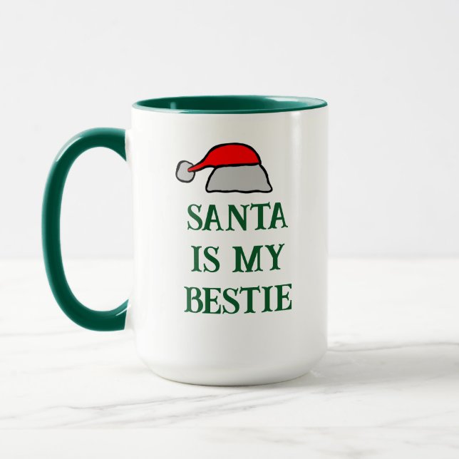 Santa ist My Bestie Tasse (Links)
