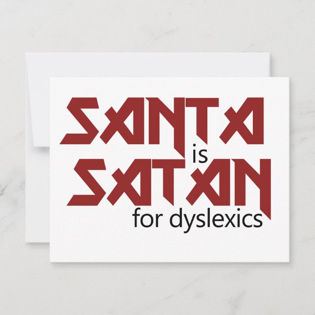 Santa ist Satan Feiertagskarte (Vorderseite)