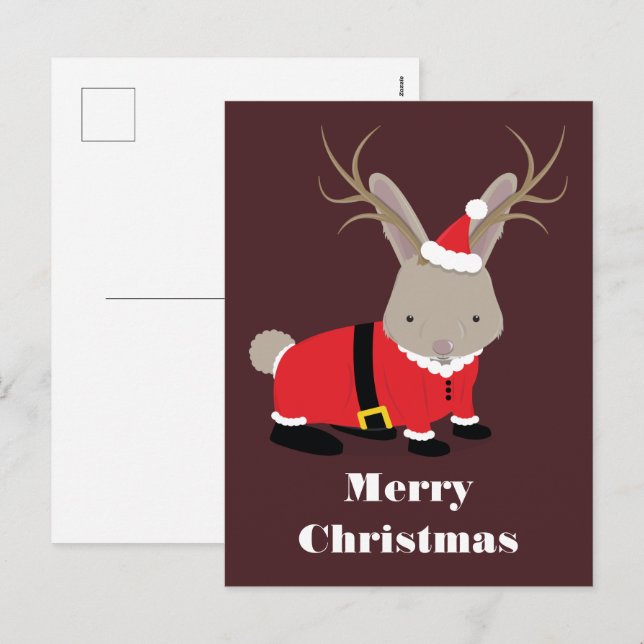 Santa Jackalope Weihnachten (Vorne/Hinten)