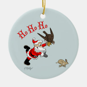 Santa jagen keramik ornament
