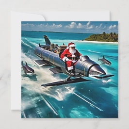 Santa Jaws Feiertagskarte