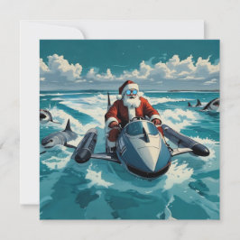 Santa Jaws Feiertagskarte