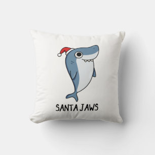 Santa Jaws Funny Shark Christmas Pub Kissen