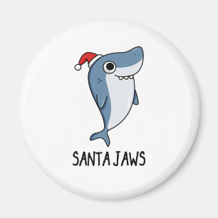 Santa Jaws Funny Shark Christmas Pub Magnet