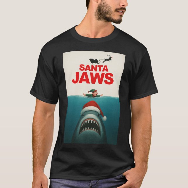 Santa Jaws Mädchen Geschenk Geschenk T-Shirt (Vorderseite)